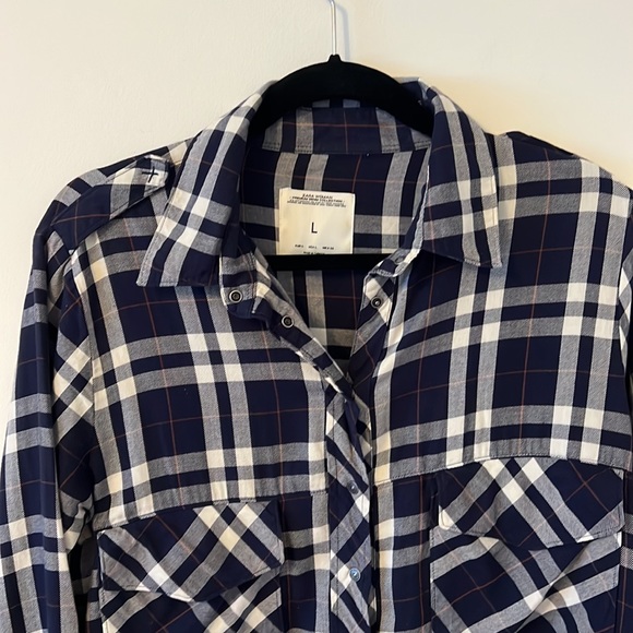 ZARA Women’s Plaid Button Down - Picture 2 of 5
